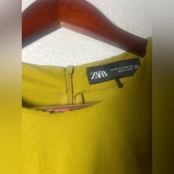 Zara Olive Green Cut-Out Dress - XS - Picture 5 of 5